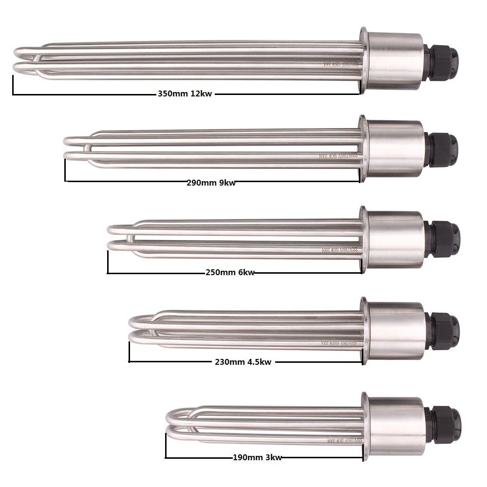 2inch Tri-Clamp Brewing Heating Element 220V/380V 3-12KW SUS304 Immersion  Heater