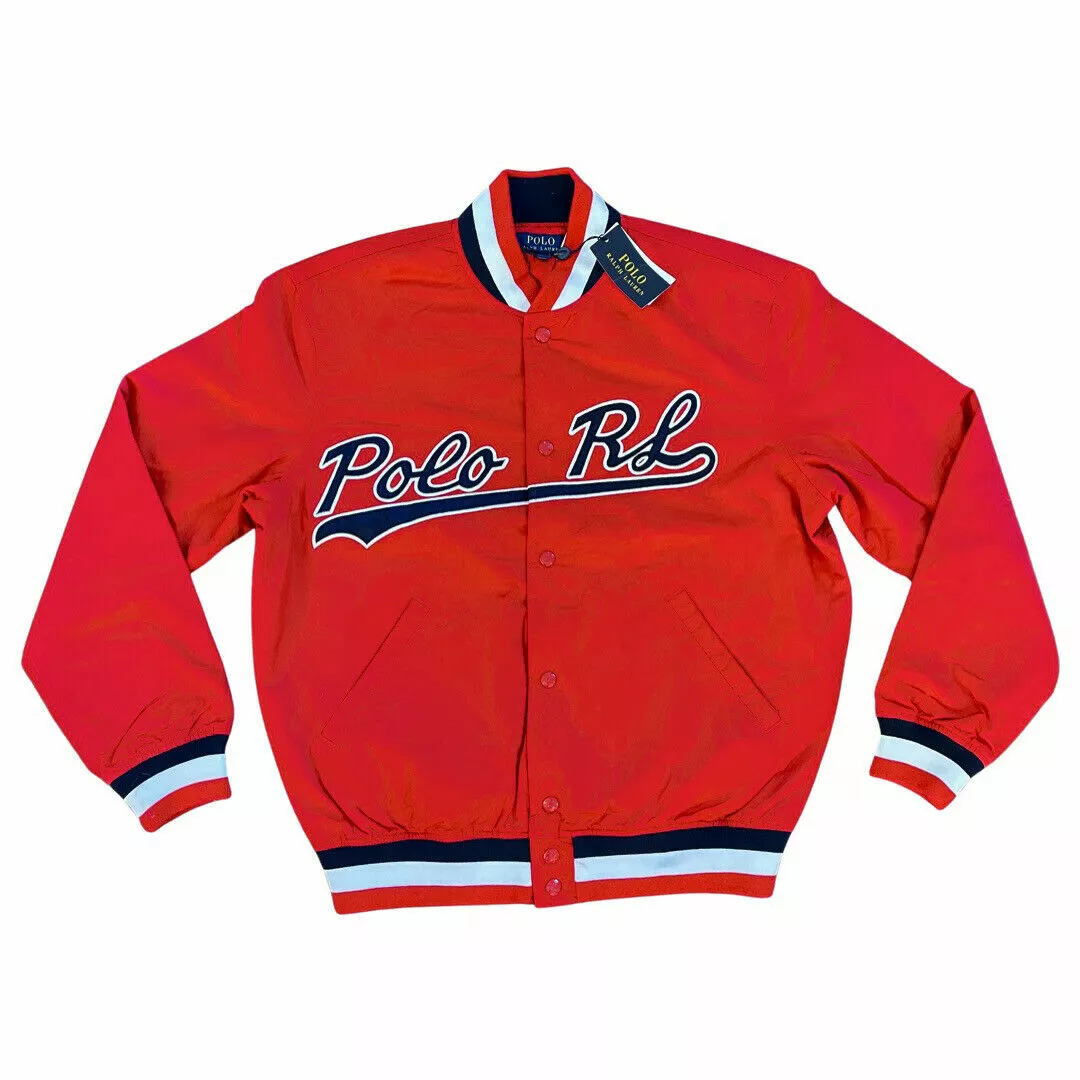 Ralph lauren red sales bomber jacket