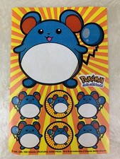 Pokemon Sticker Sheet Rare New 8 Stickers On Sheet