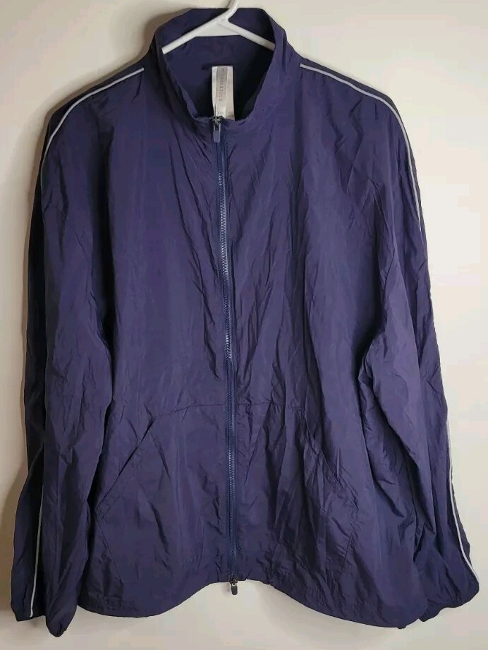 Fabletics Athletic Jacket Windbreaker Blue Full Z… - image 1