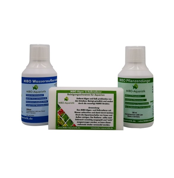 (8,49€/L) Mibo Aquarium Wasseraufbereiter & PflanzendüNger Je 250 Ml Im Spar-Set-image