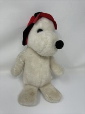 Vintage Snoopy Dog Plush Stuffed Animal Red Cap Blaco Industries Toys