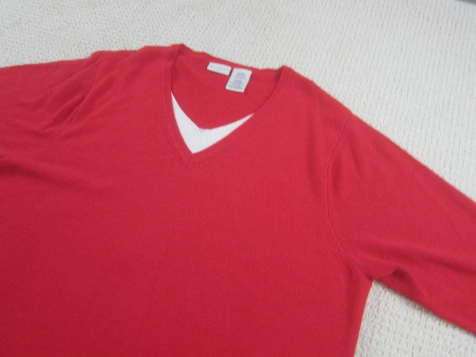 Camisa blanca escenario mujer 18W/20W roja blusa media manga tejida informal acrílico Foto 2 de 4