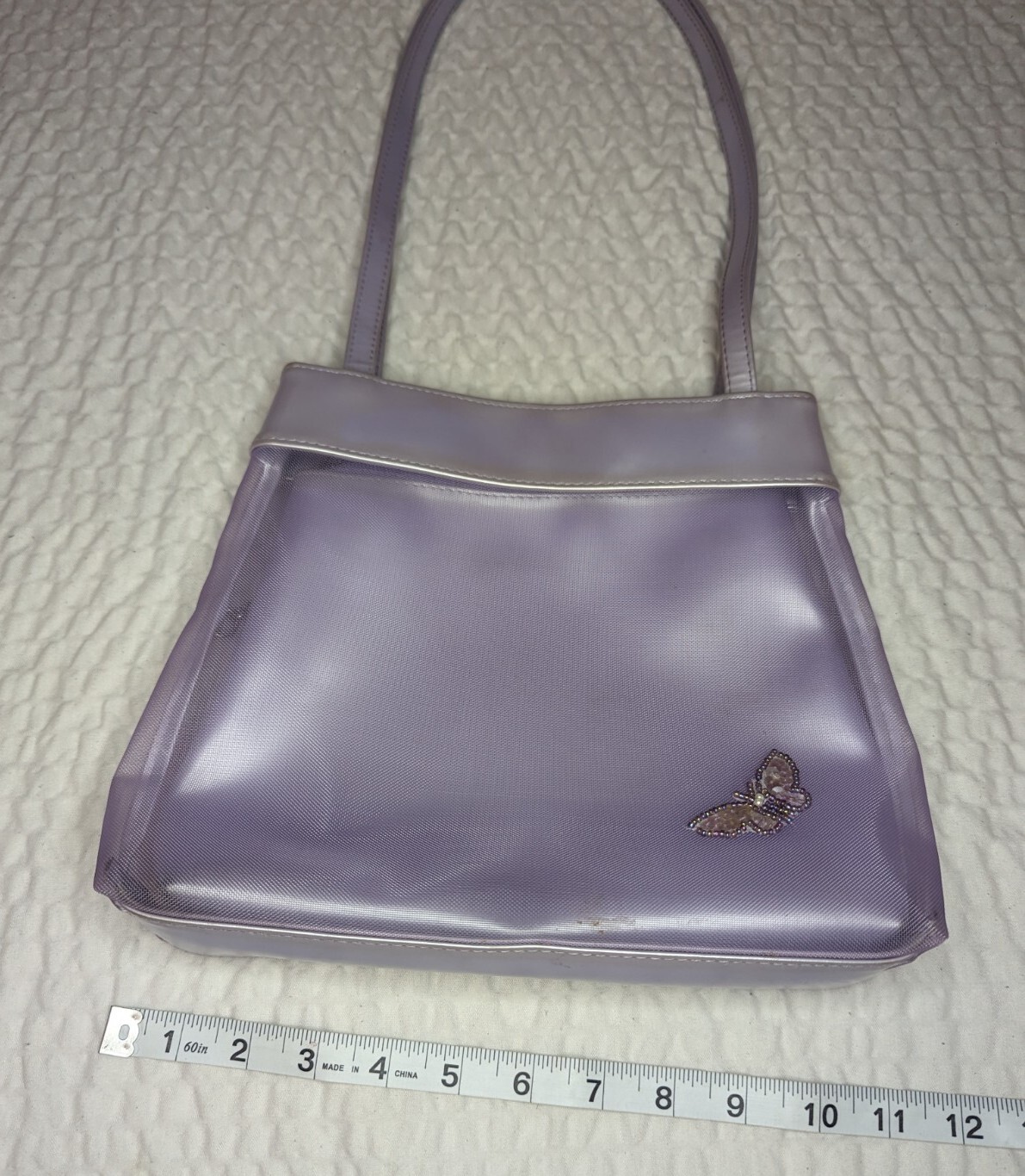JOANEL Bag Purple Pour Elle Purse Shoulder Bag VINTAGE BUTTERFLY 2000s