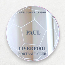 Specchietti calcio incisi personali (specchio acrilico 3 mm, diverse misure disponibili)