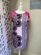 Oasis Dress Size L Pink Colourful Pretty