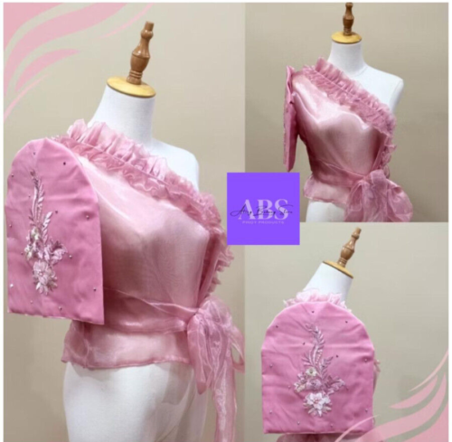 Modern Filipiniana Top One Sided (FREEESIZE) Fits Extra Small-2XL - Picture 15 of 24