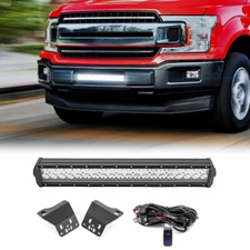 22" LED Light Bar Combo Lower Bumper Mounting Kit for Ford F150 2018-2019 2020