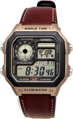 Casio AE-1200WH Serie Herren Weltzeit Quarz Digital Schwarz Klassiker aus Japan🔥 - Bild 26 von 30