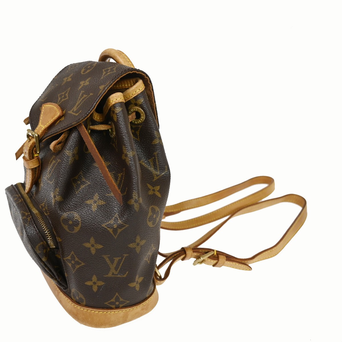 LOUIS VUITTON Mini Montsouris Backpack Bag Monogram Leather Brown 