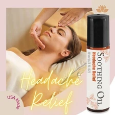 [2X] Headache Relief Soothing Oil Massage Roll On Aroma Scented Essential Relax