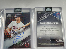 2020 Topps Chrome Black Joe Mauer Sealed Orange Refractor Auto 11/25!! Twins
