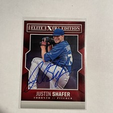 2014 Panini Elite extra Edition, Toronto Blue Jays JUSTIN SHAFER Autographed