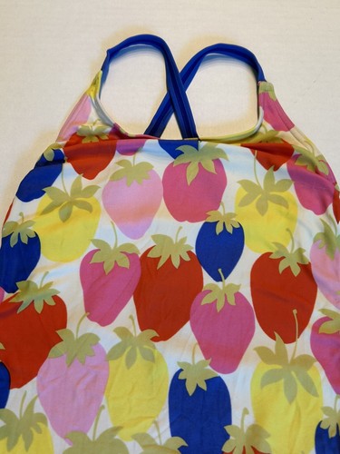Mini Boden Swimsuit 1 Piece Girls 7-8 Strawberries Multicolor - Picture 3 of 6
