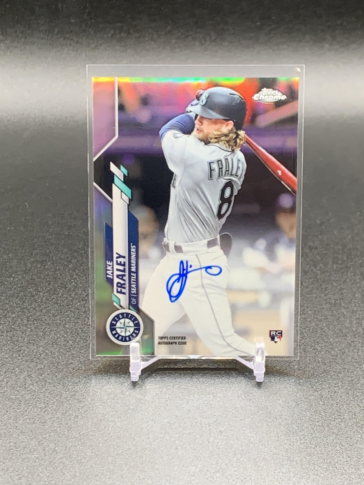 2020 Topps Chrome Jake Fraley RA-JF RC Refractor Auto /499 | Cincinnati Reds