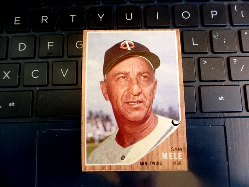 1962 Topps Baseball 482 Sam Mele TWINS MGR. Minimal Wear NM $1.00 Max SHIPPING