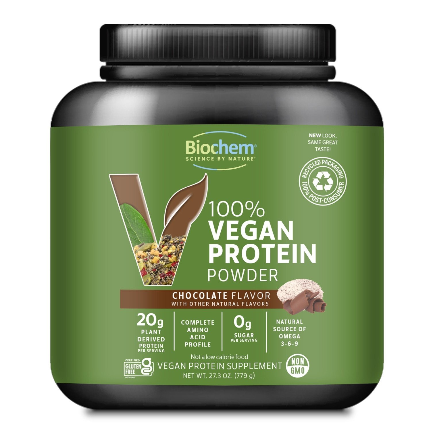 Biochem 100% Vegan Protein Chocolate 27,3 унции порошка