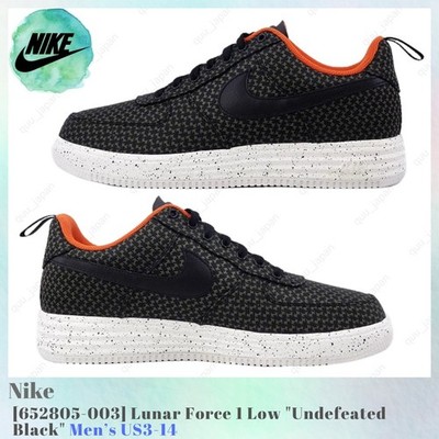 Nike Lunar Force 1 Low Undefeated Black 652805-003 Men's US3-14 NEW