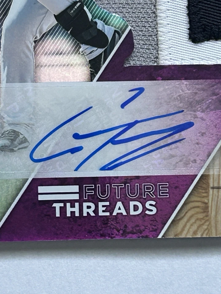 Gleyber Torres Autographed 2017 Panini Elite Extra Future Threads 08/10 RC - Image 2 of 4