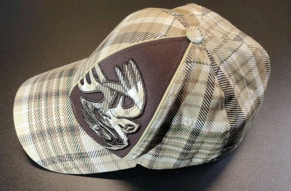 Legendary Whitetails Hat Cap XL Adult Fitted Deer Gear Plaid Hunting Brown Men's - Image 3 of 4
