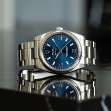 Rolex 114200 Oyster Perpetual Air-King Blue Dial Stainless Steel Watch