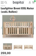 XXL-Bett/ Laufstall für Zwillinge inkl. 2 Matratzen + Bezüge von Bopita