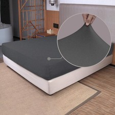 Queen Size Fitted Sheet Only - 4-Way Stretch Knit, Snug Fit, Wrinkle Free