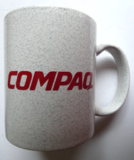 Vintage Authentic Compaq Computer Corp Speckled Ceramic Coffee Mug
