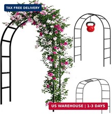7.8ft Garden Arch Trellis for Climbing Plants, Metal Arch Frame, Pumpkin Archway