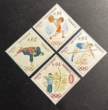 Product Image: Travelstamps: Monaco Stamps Scott #592-595 1964 Tokyo Olympics Mint MNH OG