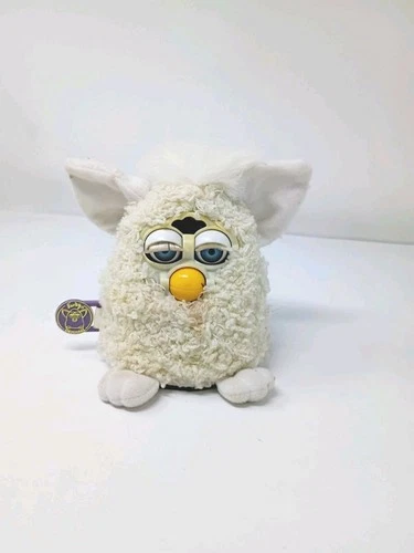 Vintage 1999 Furby Baby Cream Sheep Blue Eyes