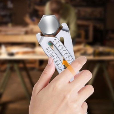 Portable Precise Thread Size Checker Keychain Nut and Bolt Checker Keychain *