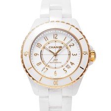 Chanel J12 H9540 Ceramic K18Yellow Gold 38.0mm White Dial Automatic #YKW326