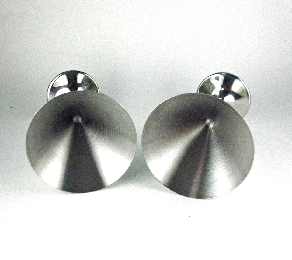 2 件套铬金属马丁尼眼镜非钢制 COCKTAIL 7 英寸高亮面刷 — 第 2/2 张图片