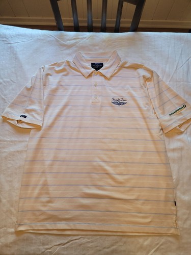 NWOT Straight Down Polo Shirt Mens XL TAN Short Sleeve Casual Stretch Golf