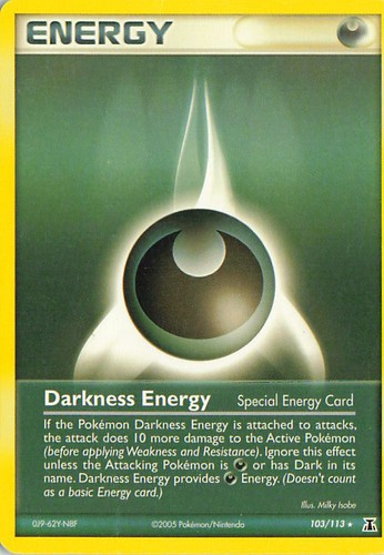 Darkness Energy 103/113 Rare Delta Species Pokemon Moderately Played