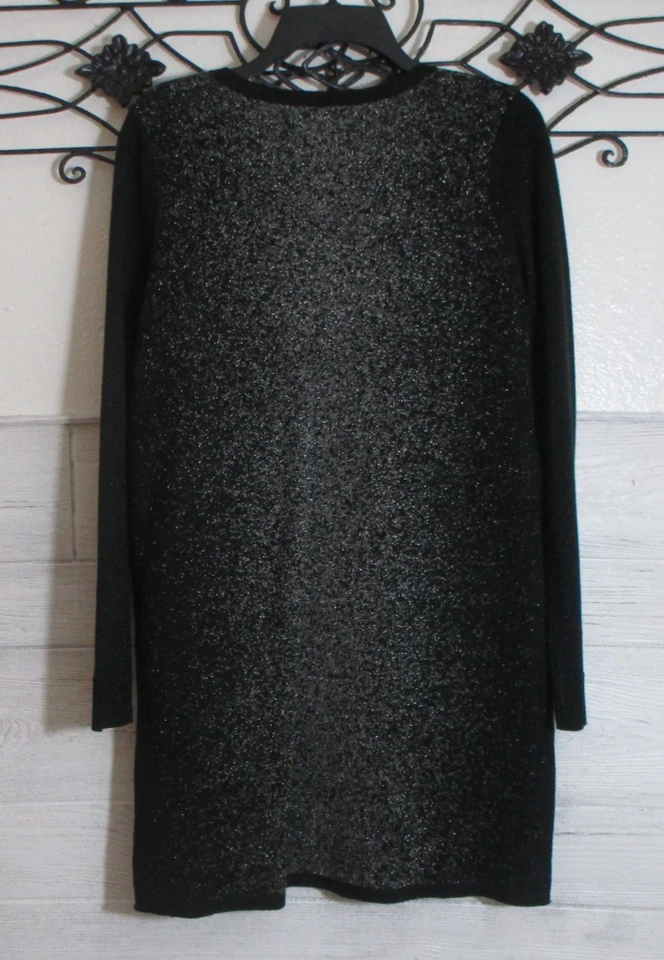 Apt. Suéter 9 Pullover Brillante Para Mujer Talla M Negro Manga Larga Cuello Redondo Foto 2 de 4