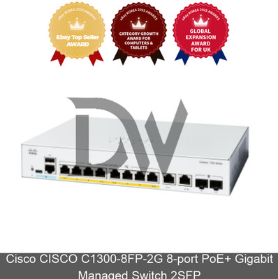 Cisco CISCO C1300-8FP-2G 8-port PoE+ Gigabit Managed Switch 2SFP