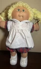 Vintage Blonde Braids Cabbage Patch Kids Doll Circa Rare Plaid Skirt