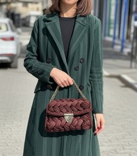 brown knitted crossbody bag, special gift, birthday gift, anniversary gifts