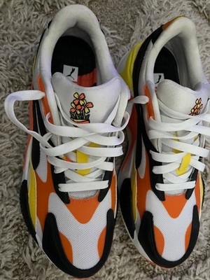 Puma RS-X3 Running Shoes Sneakers Court Crush Yellow Orange Size 8 men women 9.