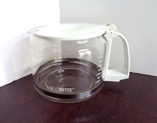 Mr. Coffee Replacement 10-12 Cup Glass Carafe Decanter White Lid/Handle PD-12