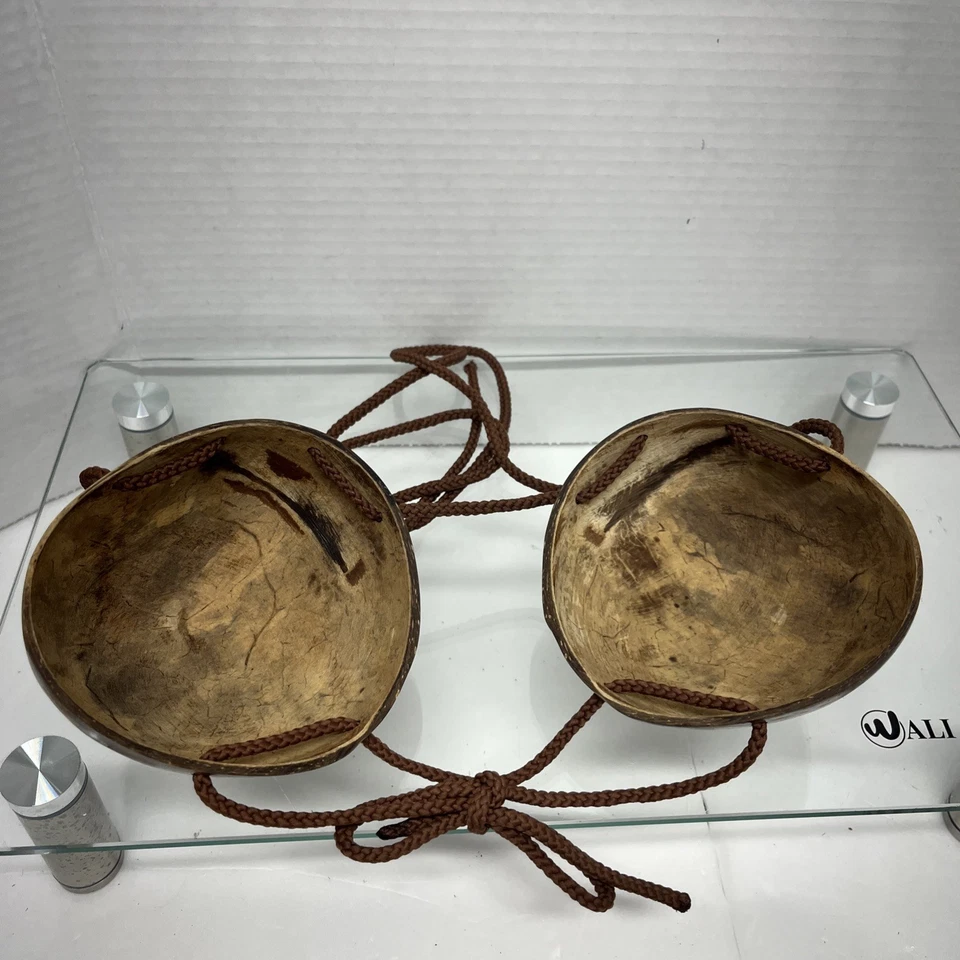 Coconut Shell Bra Bikini Top Hawaiian Luau HulaGirl Tropical Beach - Image 4 of 4