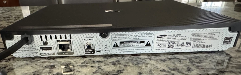 Reproductor de DVD Samsung Blue Ray DD-J5100ZA Foto 4 de 4