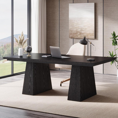 Tribesigns 63-Inch Executive Desk, Large Office Computer Desk with Double Pedest