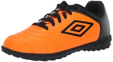 Boy's Classico XI TF Jr. Turf Soccer Shoe, Orange/Black/White, 3.5Y