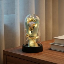 Preserved Flower Glass Dome Romantic Gift Eternal Blossom Glass Dome
