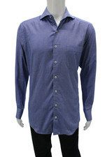 Peter Millar Mens Button Up Collared Long Sle...