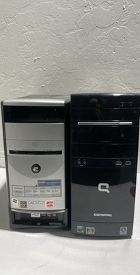 Compaq CQ5000 eMachines W3400 AMD Athlon Desktop Lot of 2 No HDD