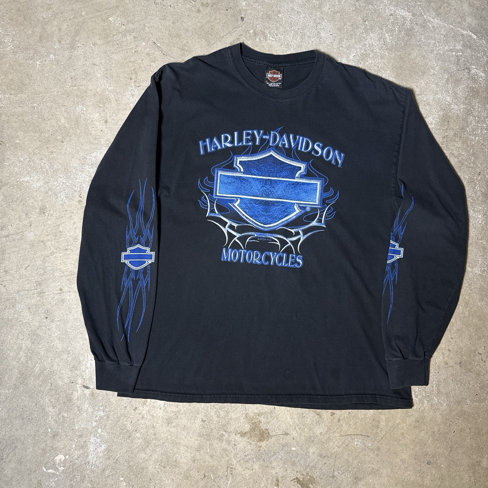 HARLEY DAVIDSON LONG SLEEVE T SHIRT FLAME